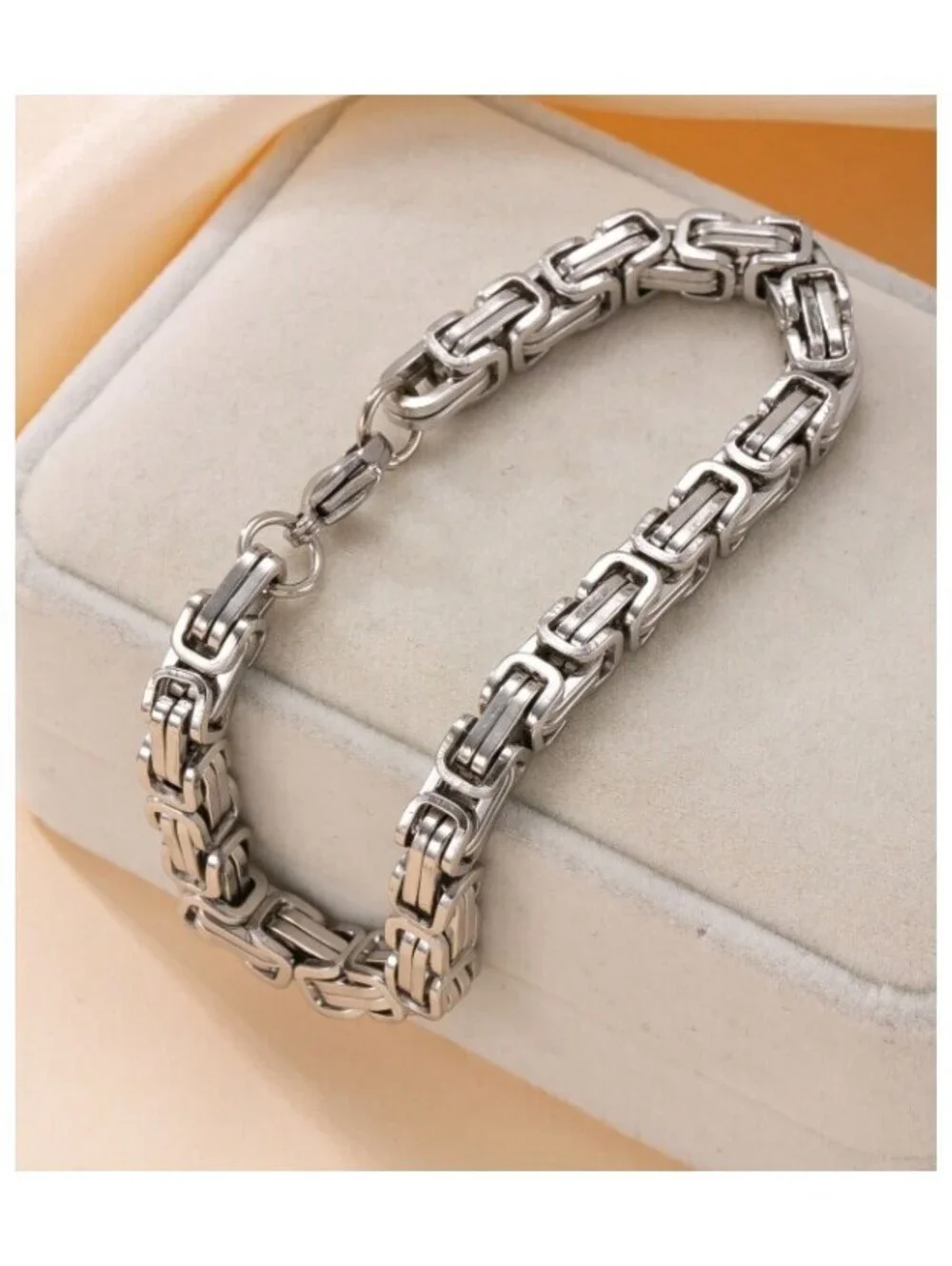 Square byzantine - Bracelet - Silver - 8